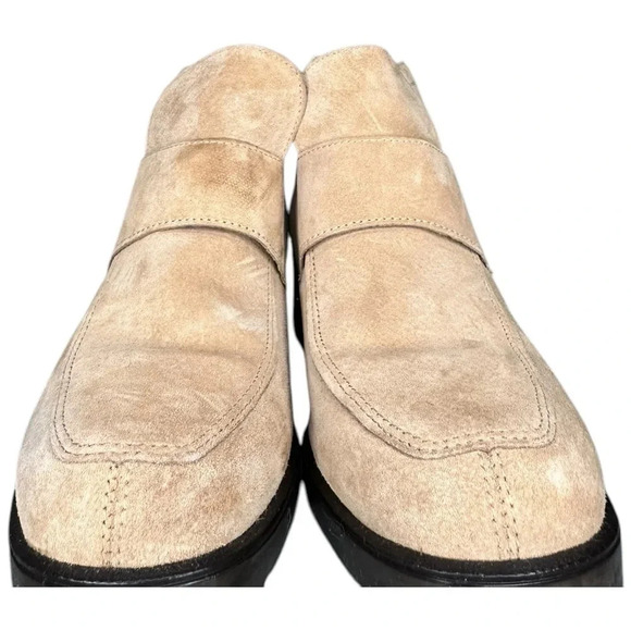 Hush Puppies Waterproof Suede-like Casual Square Toe Ankle Boots in Tan, size 8 - Picture 3 of 7